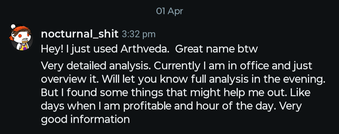 Detailed feedback testimonial